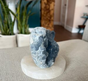 Celestite Large Freeform Crystal for Peace and Comfort